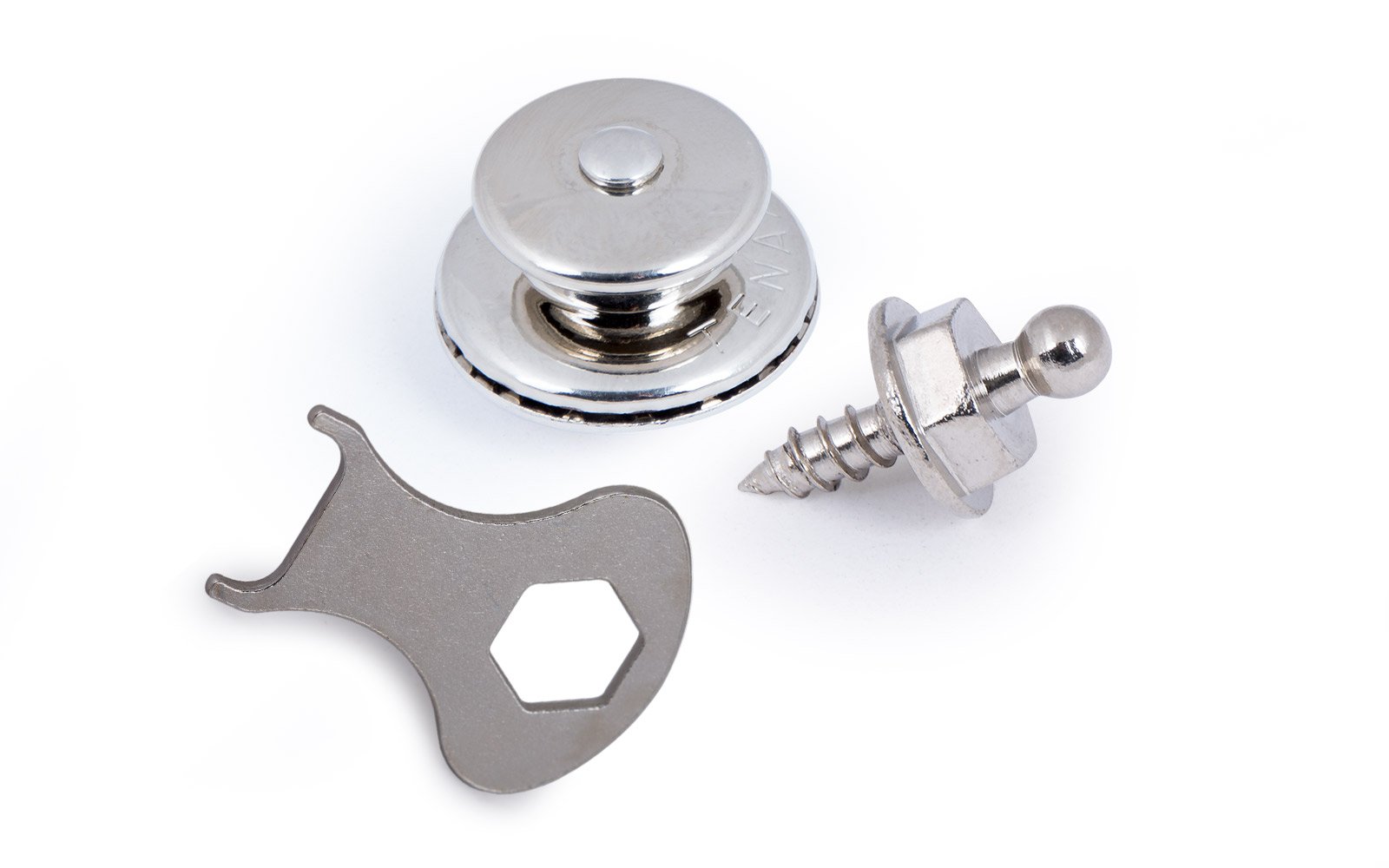 Tenax Komplett-Set 10 x Schraube und Oberteil, 1 x Schlüssel, 9 mm Gewindelänge