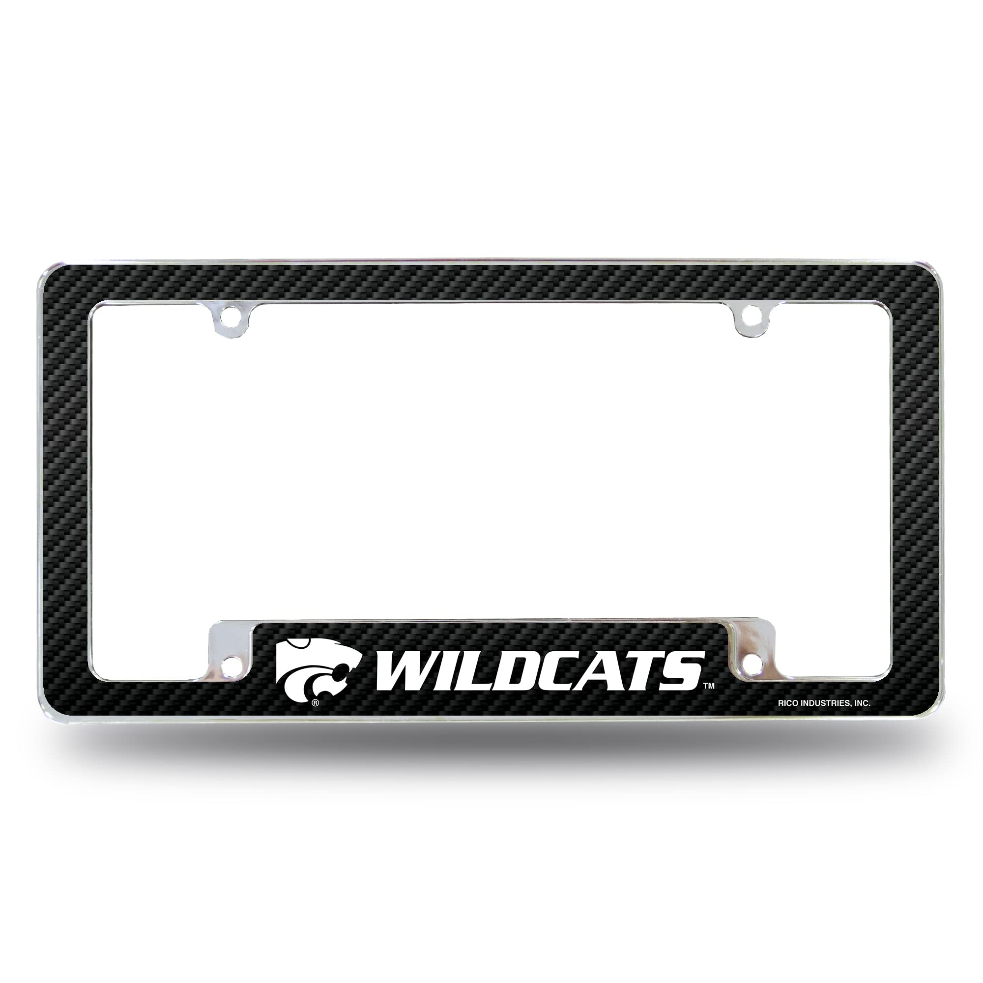 Rico AFC310201BCF Kansas State University - Carbon Fiber Design - All Over Chrome Frame,Multi,12