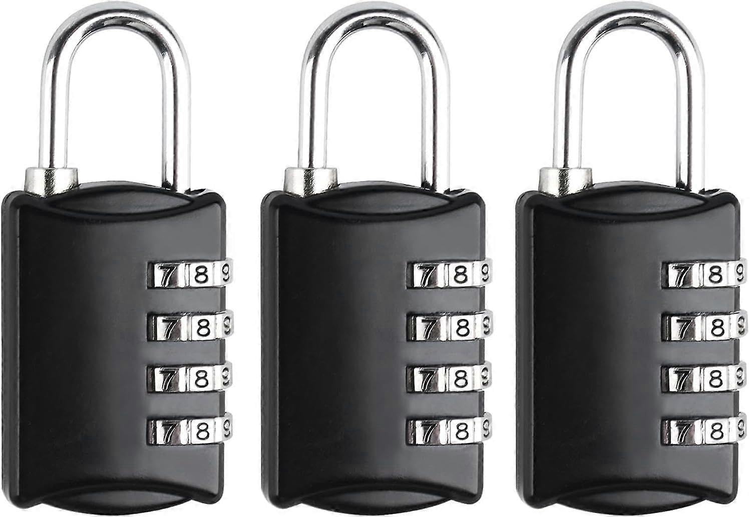 Joyhappst Image Color Pcs Combination Lock, Weatherproof Metal Digital Code Padlock, Small 4 Digit Lock For Lockers, Luggage And Suitcase Locks