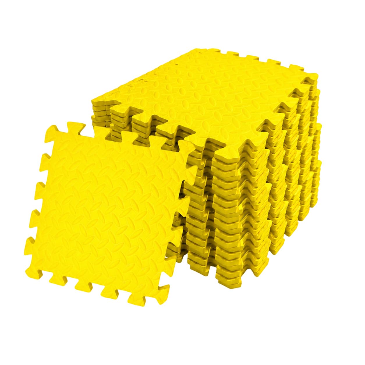 Pack of 80 30x30cm Yellow Coloured 1cm Thick EVA Mats
