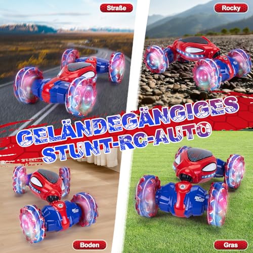 Ltteaoy Ferngesteuertes Auto ab 6-12 Jahre,Spider Spielzeug ab 6 7 8 9 10 11 12 Jahre Junge Geschenk Mädchen Junge Kinder RC Auto Drift Car… – Ansicht 4