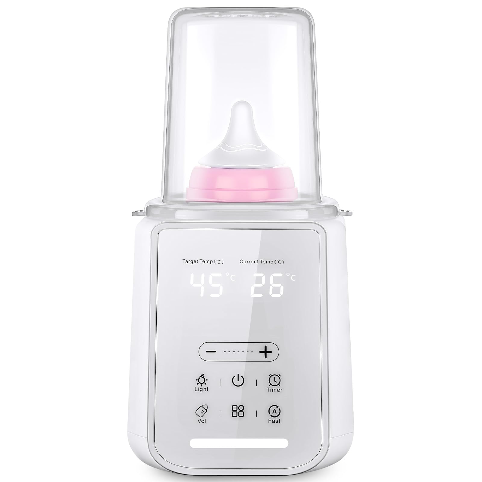 Vicloon Flaschenwärmer, Fast Babynahrungsheizung, Multifunktionaler Flaschenwärmer für Muttermilch, Auftauen, Erwärmen, Warmhalten, Intelligenter Temperaturregelung und Automatischer Abschaltung-C