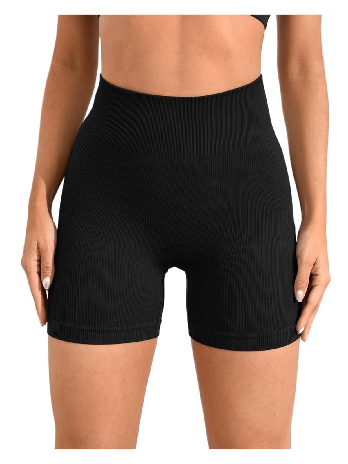 Yoga Pantaloncini Pantaloncini Sportivi a Vita Alta da Donna, Leggings da Yoga, Abbigliamento Sportivo da Donna for Interni ed Esterni(Black,S)