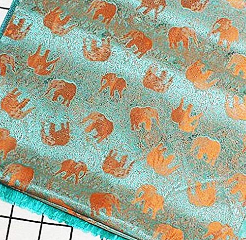 Thai Green Gold Silk 100% Made From Thailand Elephant Soft Scarf Shawl Wrap Women Handmade Gift Souvenir Length 72 Inches4