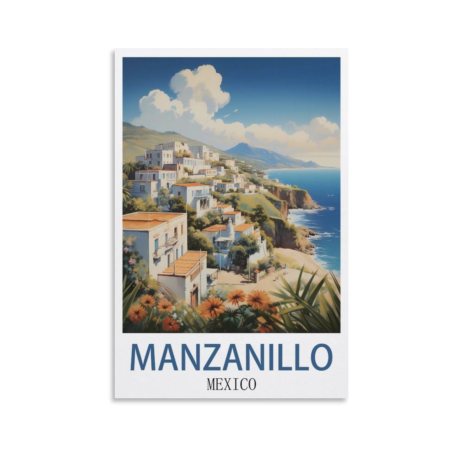 Vintage Metal Tin Signs Art Retro Plaque for Bars Pub Playroom Man Cave Wall Decor Manzanillo Mexico Posters 30x40cm