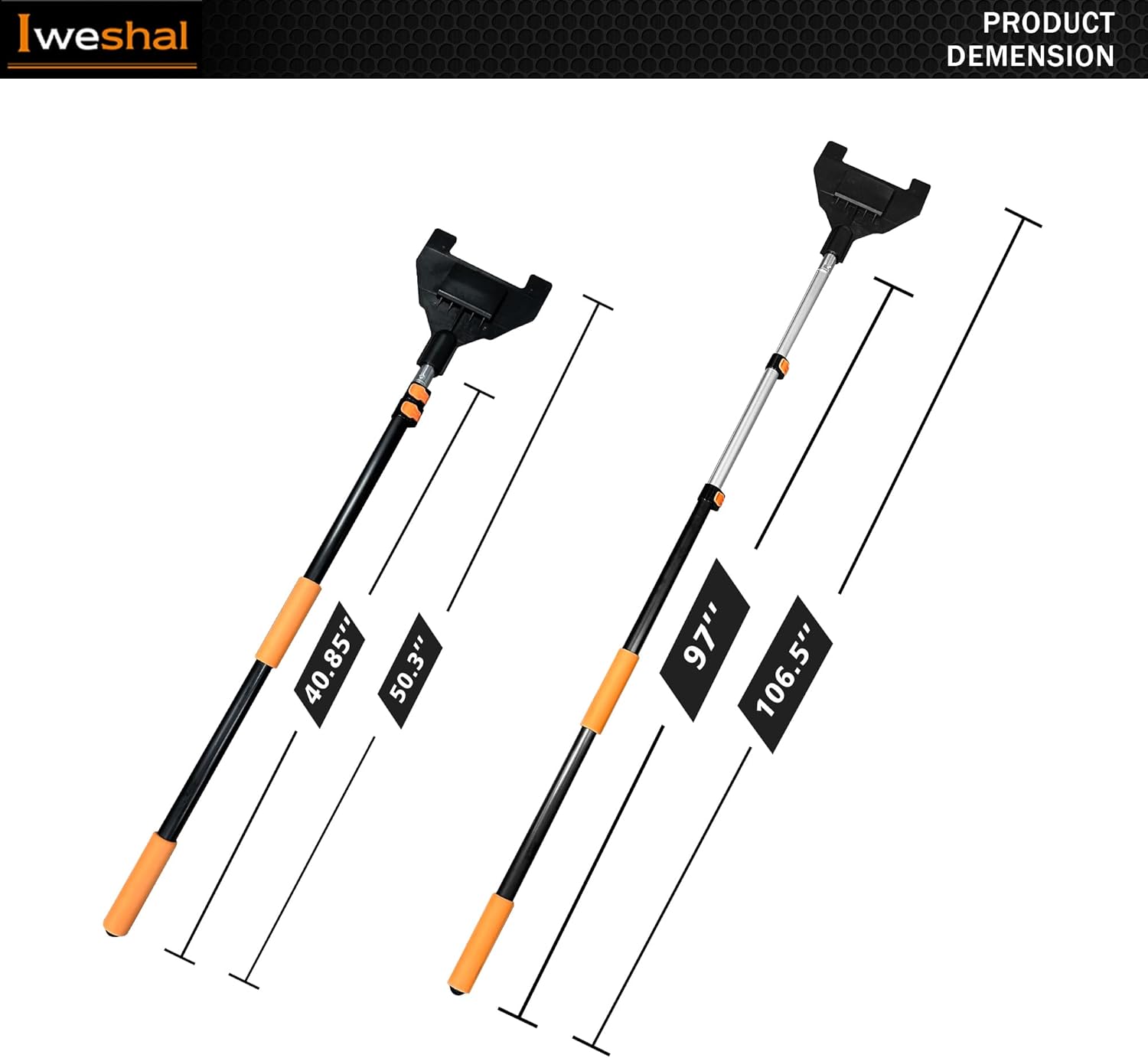 8ft V Shaped Board Corner Protector, with Adjustable Extension Handle, Edge Protector Pole for Flatbed, 1 Pack