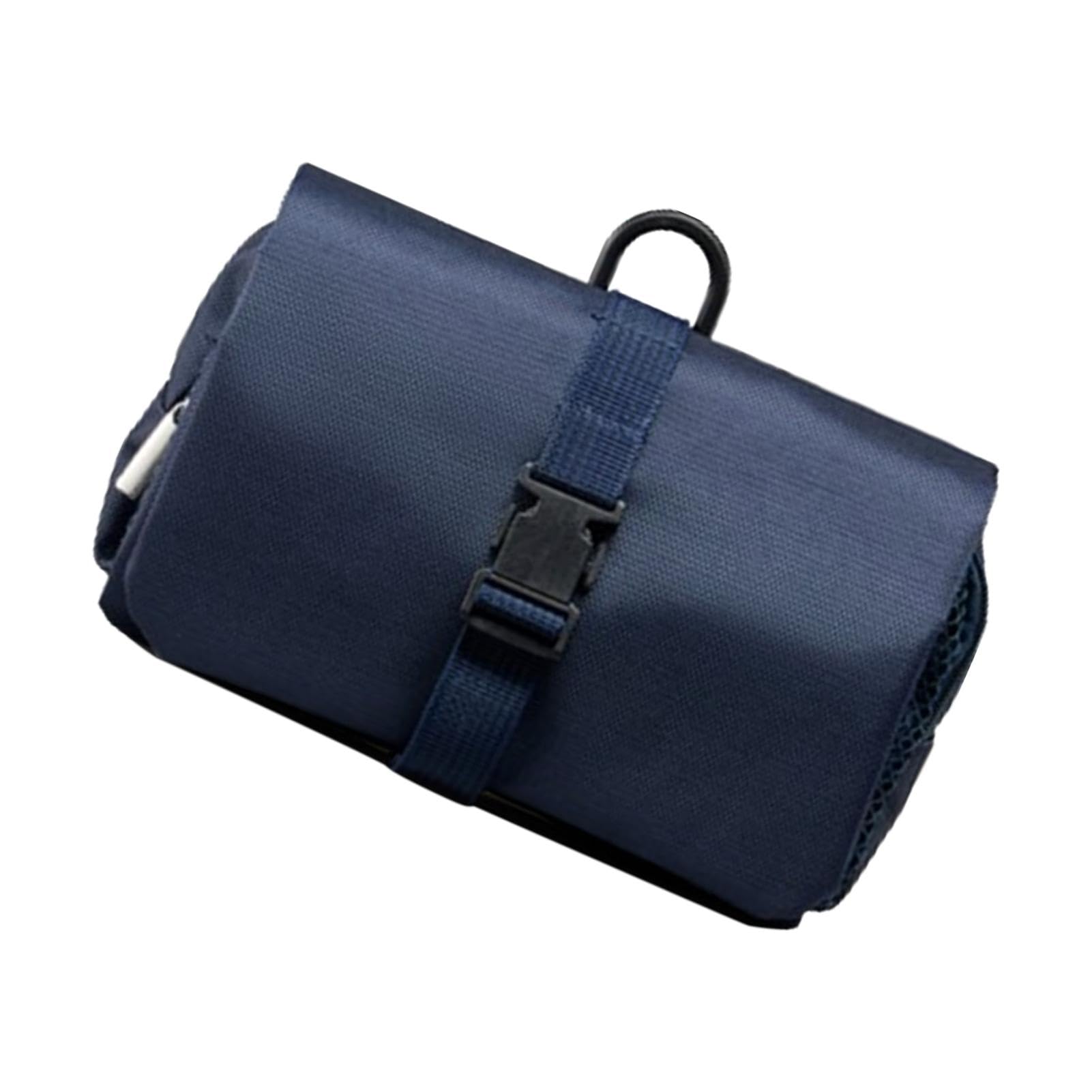 Men's Toiletry Bag, Men's Hygiene Bag | Travel Toiletry Bag, Foldable Shaving Travel Bag, Toiletry Organizer Case Water Resistant with Hook for H, Navy blue, Se référer au descriptif, Refer to