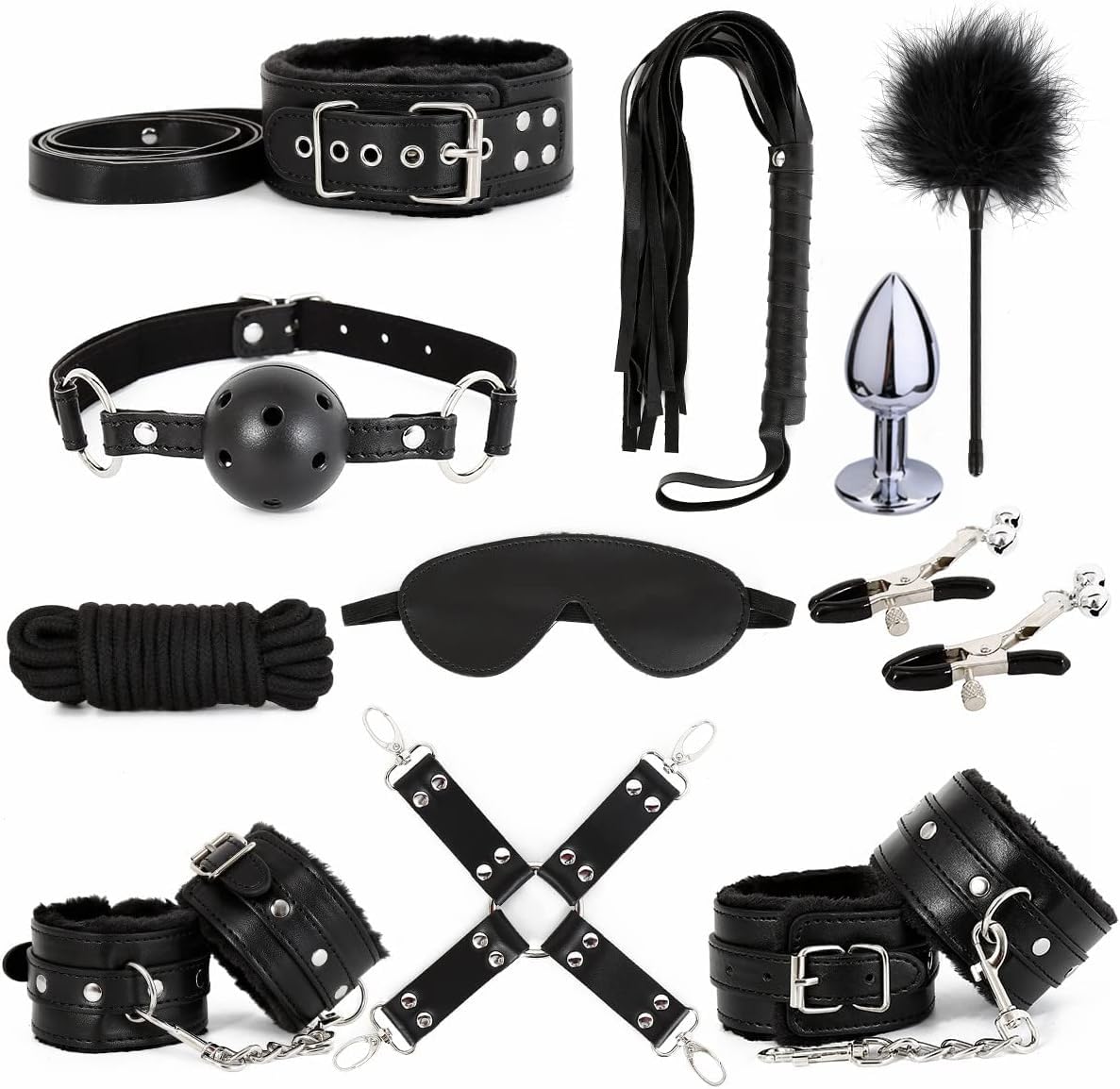 Pallina nera per sport piccolo kit per fitness, gioco dei ruoli, accessori per massaggi in acciaio inossidabile