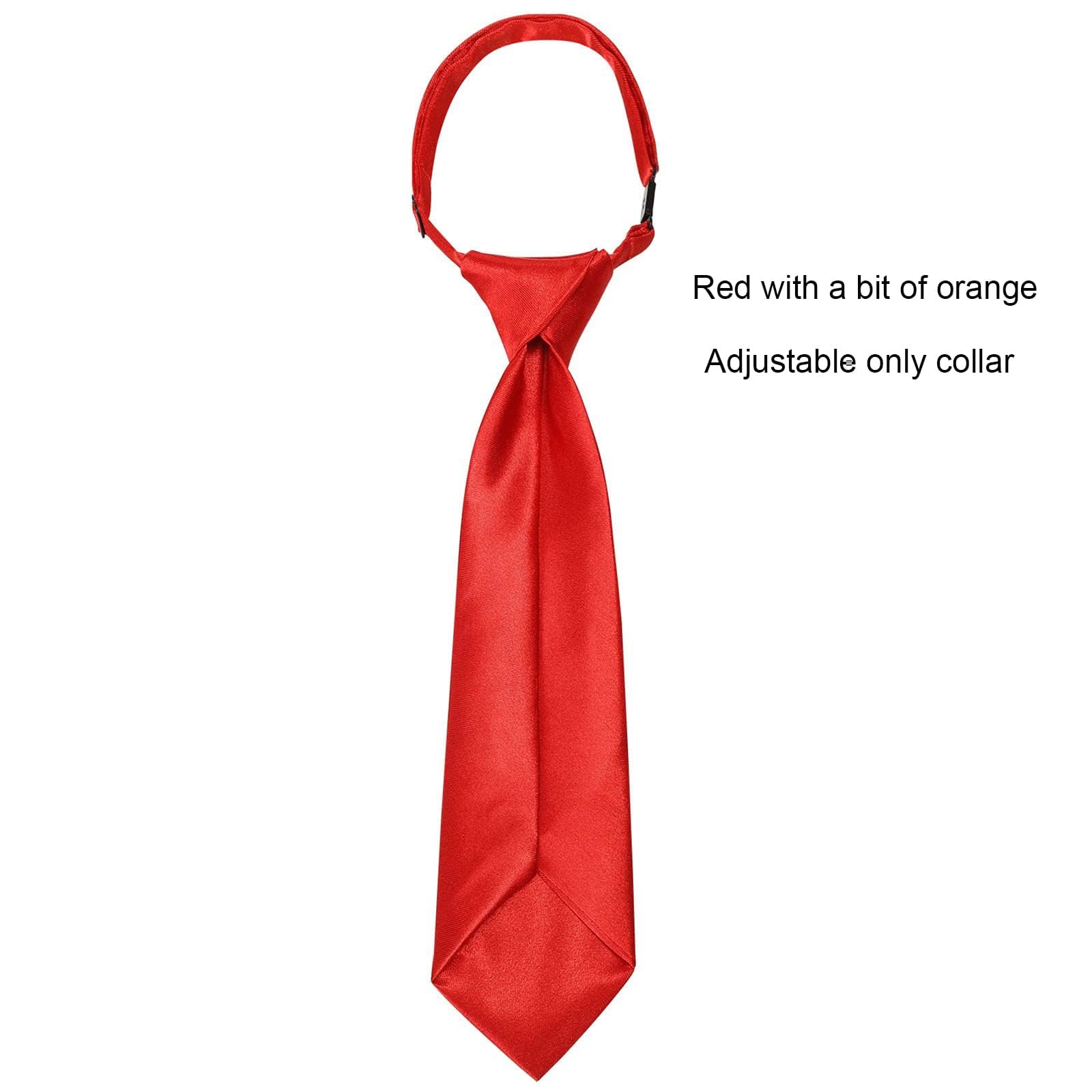 THE BOW TIE HOUSE Adjustable Satin Neck Tie for Kids | Party Wear Necktie for Boys, Toddler & Youth | Perfect for Weddings, Graduations, School Uniforms, and Party Wear | Red - 2-6 Years 2