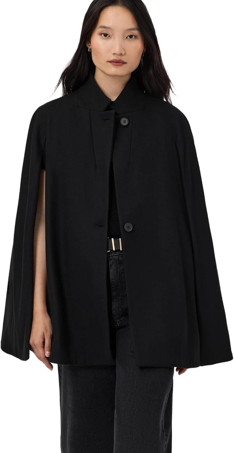 AllSaints womens Lunis Cape Coat - Image 4