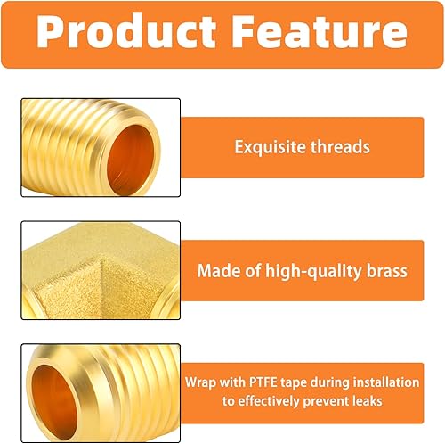 Miniatura 66 de GASHER 10 piezas de latón SAE 45 grados Flare Tube Fitting, 1/2" Flare Nut Aire Acondicionado Tubo de cobre Extensión de tubo de cobre a tope Tuerca