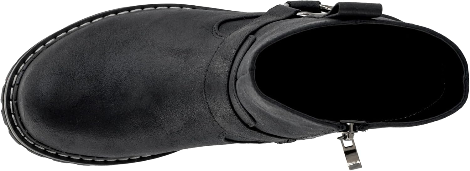 Corkys Footwear Fall In Love Modest 1.25-Inch Heel Booties with Memory Foam Insoles, Full Inside Zip, and Harness Detail – Stylish & Comfortable Fall Essential