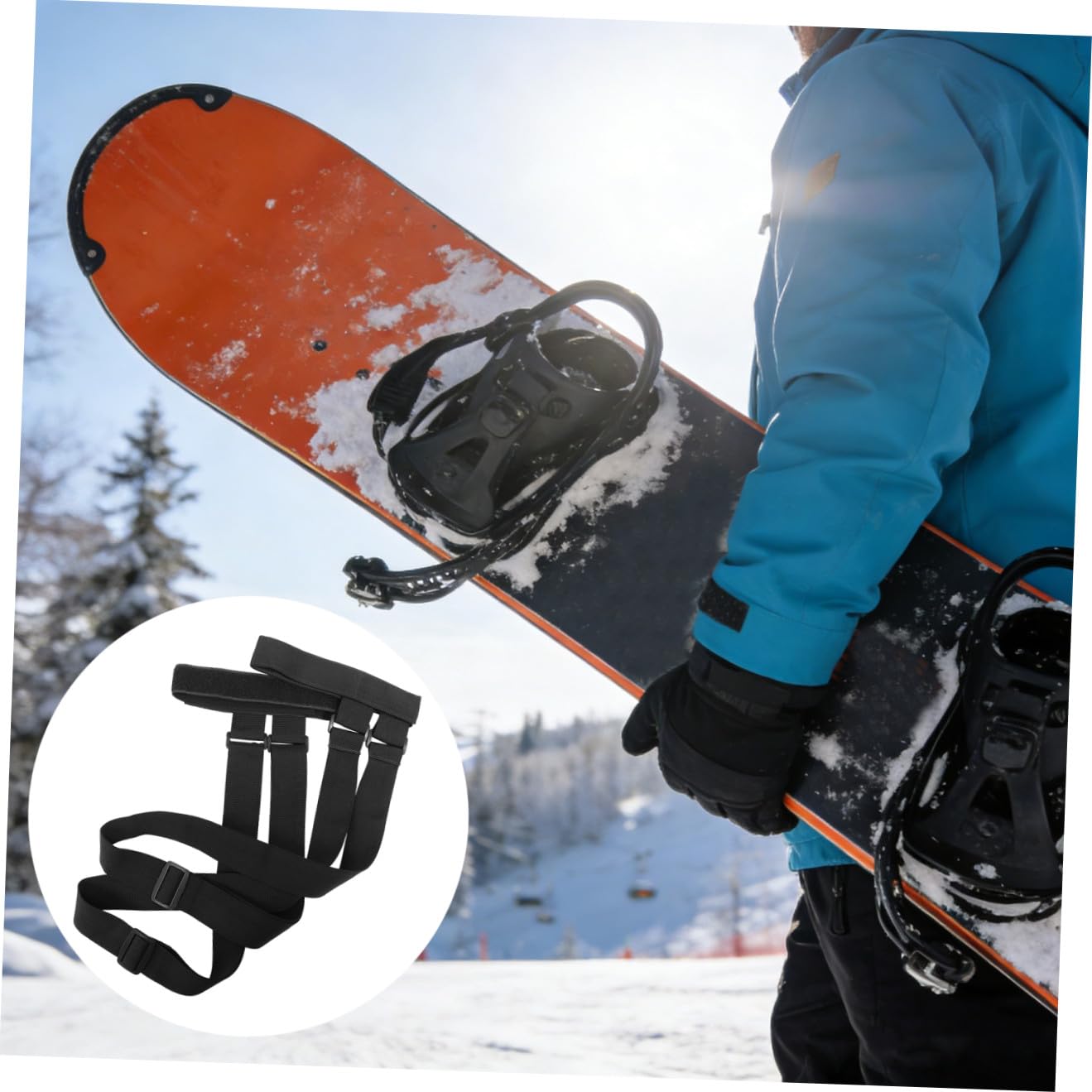 BESPORTBLE Snowboard Tracolla Borsa Per Scarponi Da Sci Corda Da Traino Per Sci Nautico Corda Guanti Da Parete Da Cinghia Di Fissaggio Per Gli Slitta Accessori Grips