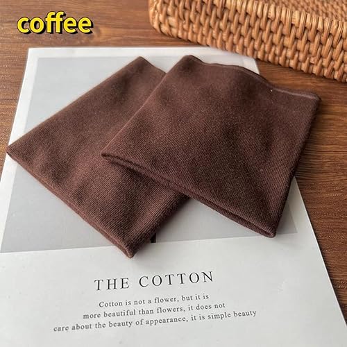 Miniatura 10 de GNSN 1 par de tela de algodón elástico de punto fino acanalado para camisas, tops coser, bricolaje (azul claro, 1 par)