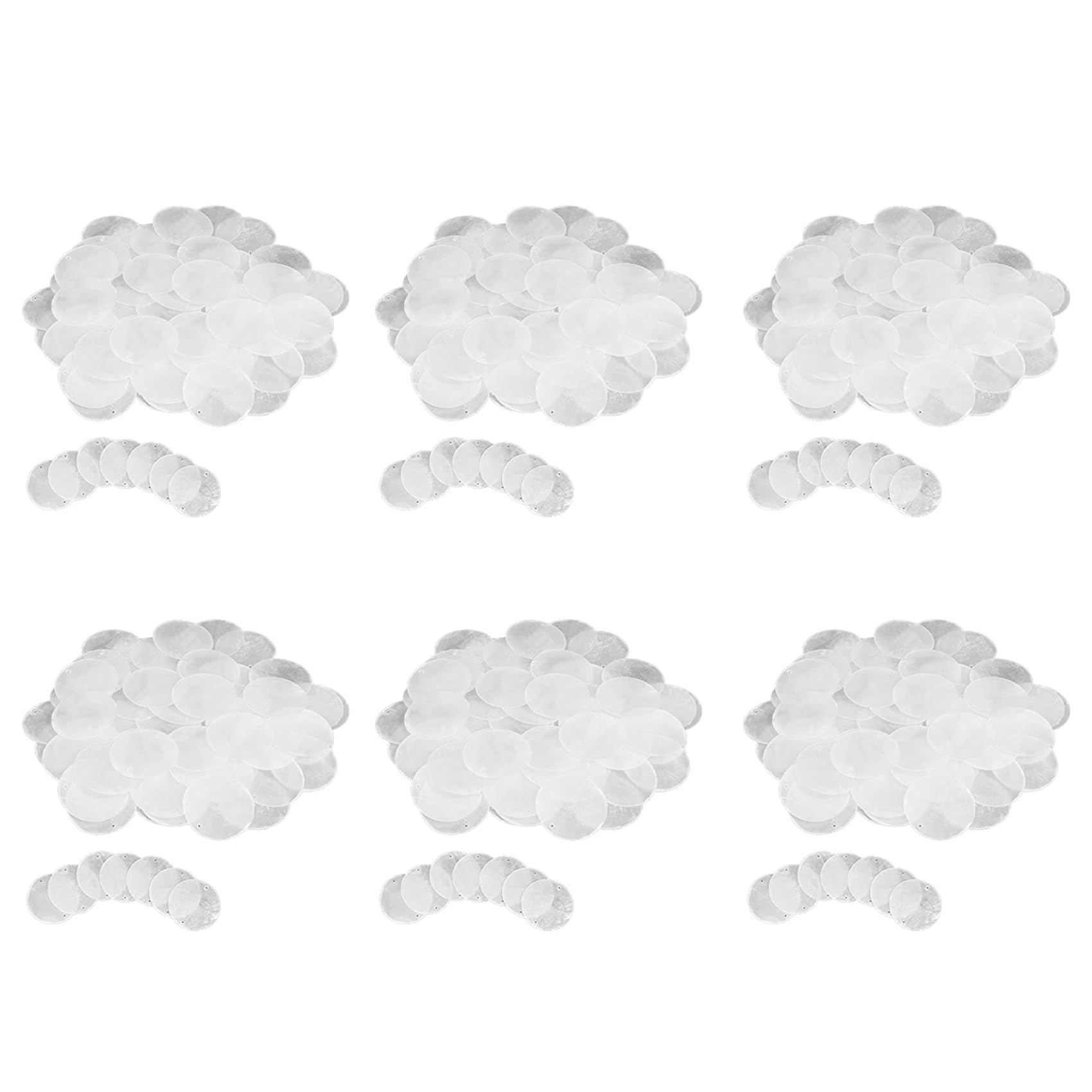Hndhbfgrt 360Pcs 2 Inch Round Capiz Shells with 2 Holes Round Natural Shell White Shells for Wind Chimes Jewelry Making Home Decor