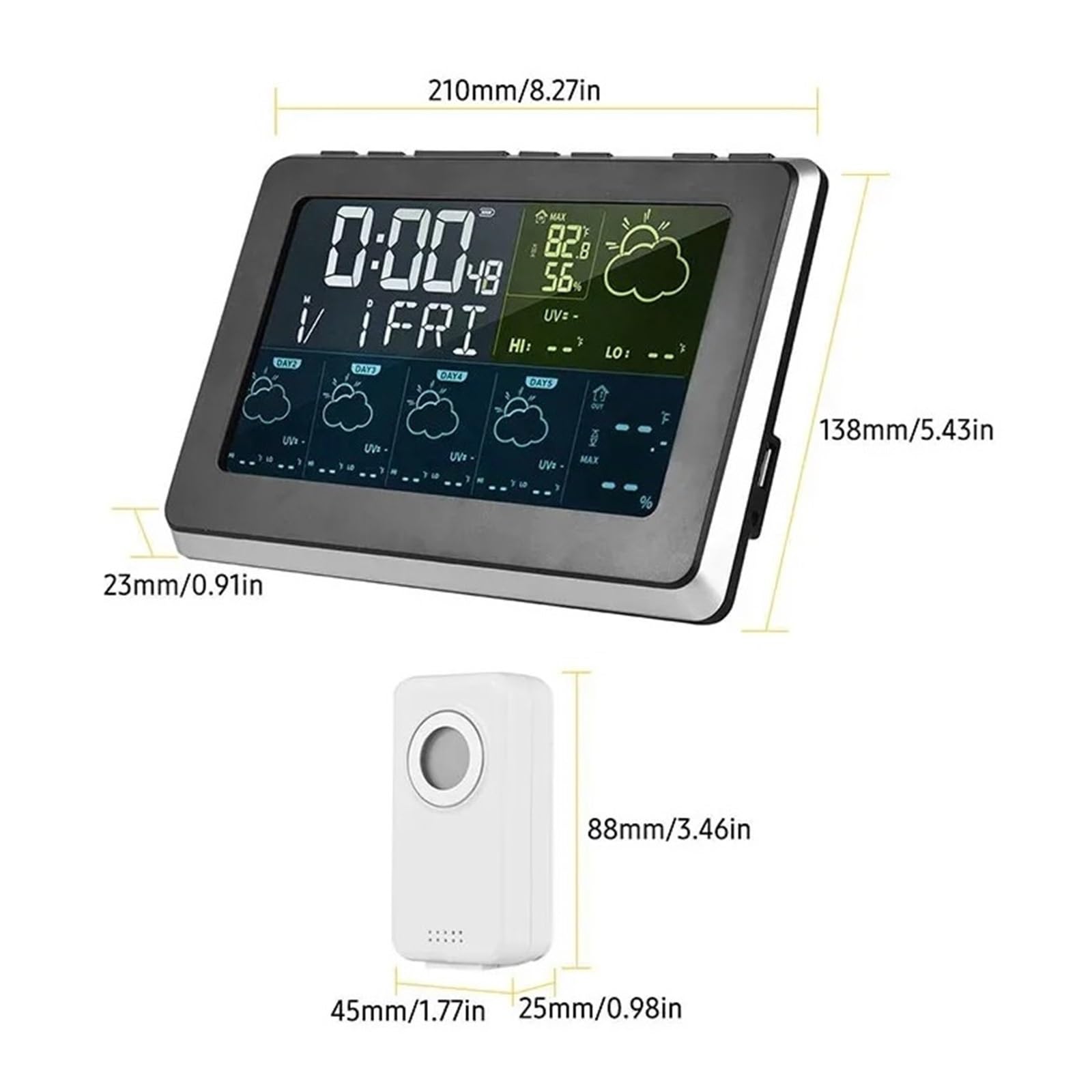 Amazon.co.jp: Tuya WiFi スマート気象ステーション APP 制御デジタル