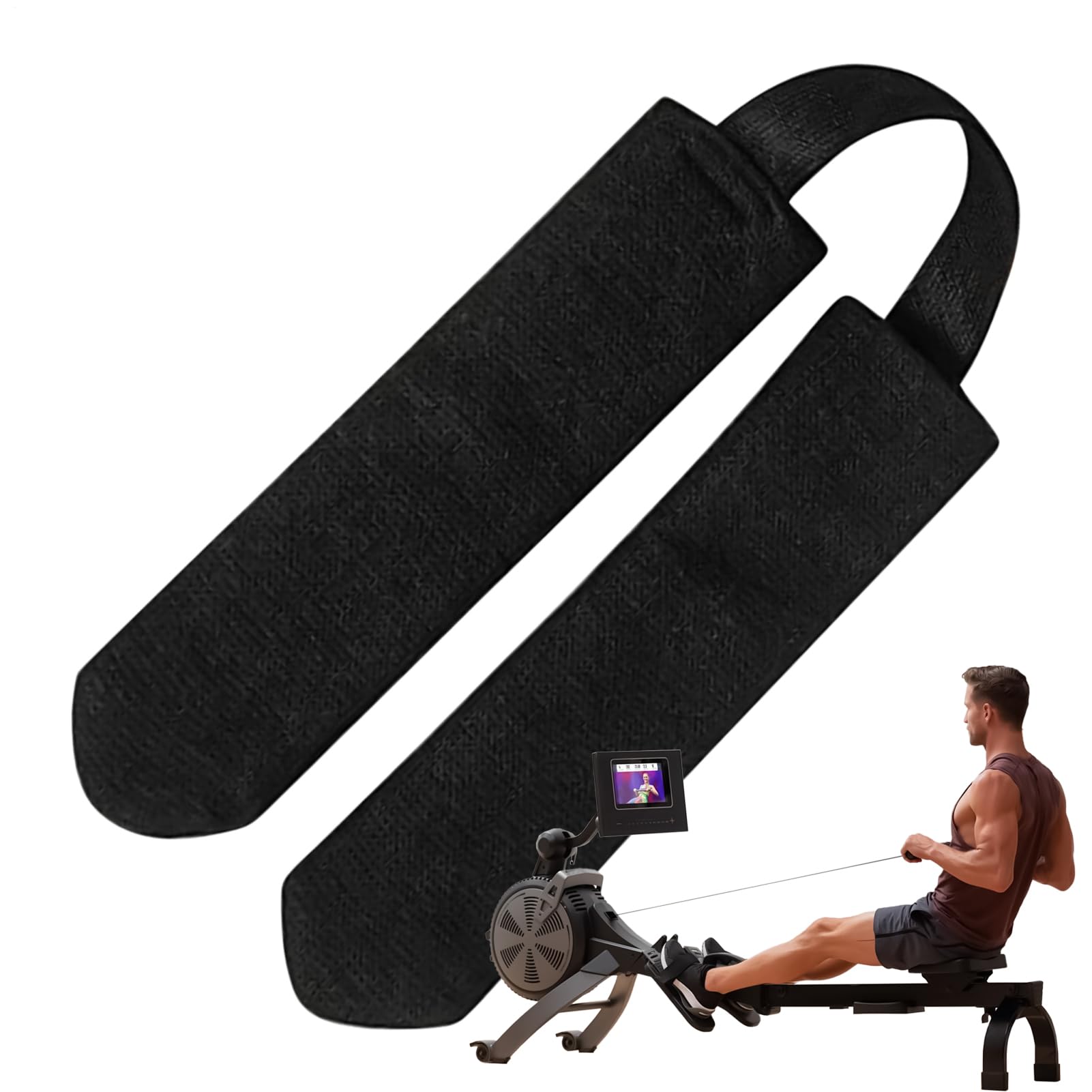 Rudergerät-Griffhülle – Weiches Rudergerät-Griffpolster, Rutschfestes, Gepolstertes, Schweißabsorbierendes Material, Einfache Installation | Übungszubehör Für Fitnessstudio-Fitness-Athleten, Indoor-Tr