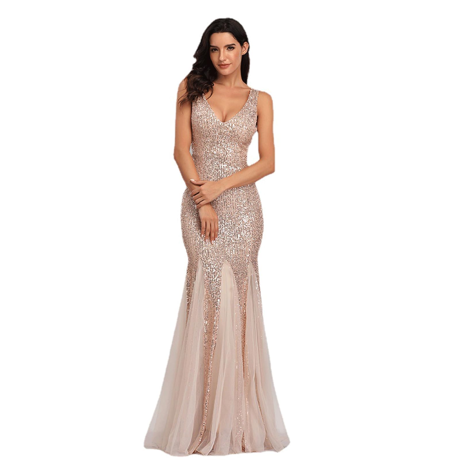 Robe de bal à paillettes scintillantes pour femmes robe de soirée