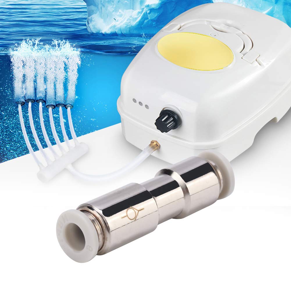 Gavigain 6mm CO2 Atomizer Quick Connect Metal Connector, Dual Function, Water Reverse Protection, Easy Installation, for CO2 Setup and Air Tube Connection