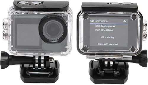 Miniatura 6 de Cámara de acción 4K 30fps WiFi Cámara de acción con pantalla doble, cámara deportiva impermeable subacuática de 98 pies con control remoto y