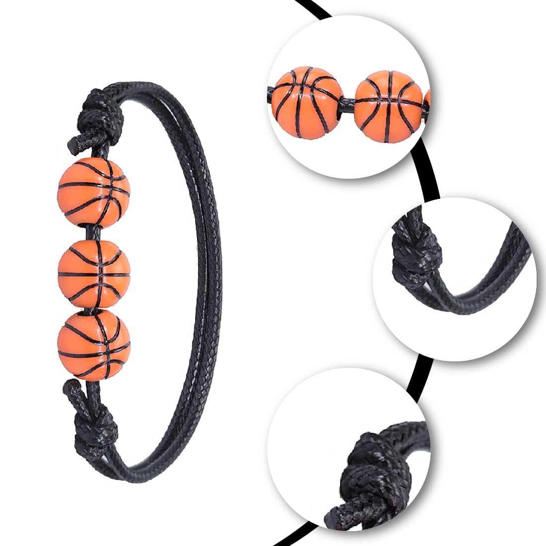 15 Piezas Pulsera de Baloncesto Pulseras Inspiradoras de Equipo Pulsera de Baloncesto Trenzada Ajustable para Adolescentes Adultos Hombres Mujeres Jugadores de Baloncesto Equipos