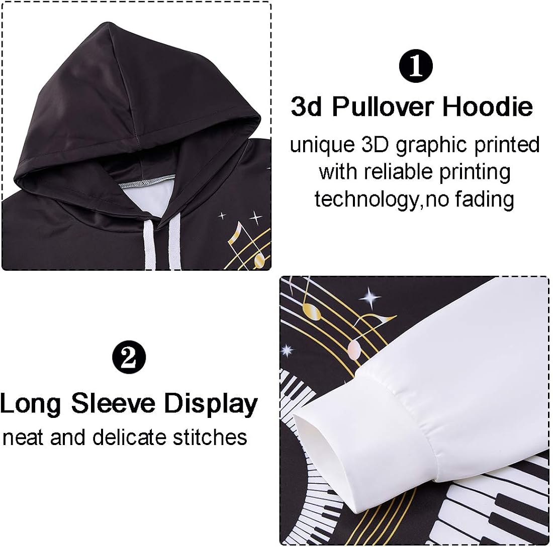 uideazone Unisex 3D Relistic Printed Hoodies for Men Women Cool Graphic Hooded Sweatshirt : Clothing, Shoes & Jewelry