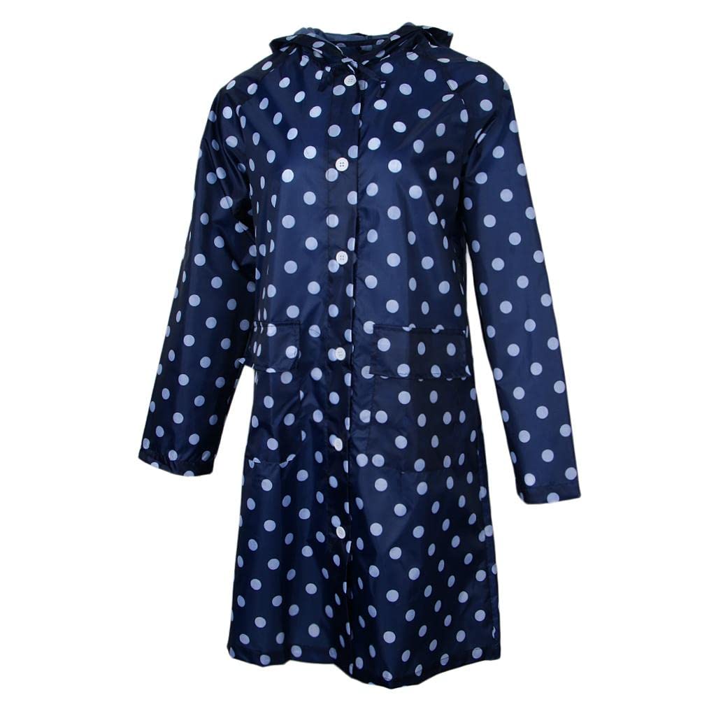 Women's Lightweight Raincoat Hooded Waterproof Outdoor Long Jacket Blue | Clothing Shoes & Accessories | Womens Clothing | Coats & Jackets-image-49