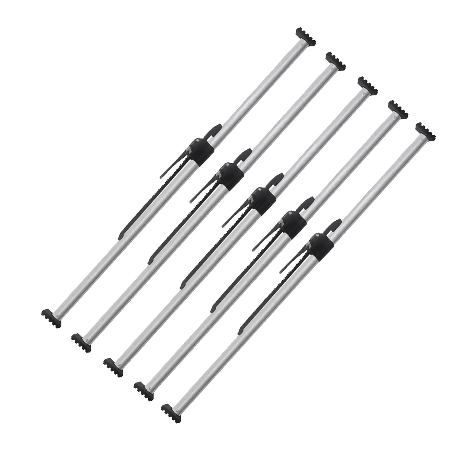 QIYFOZ Ratcheting Cargo Bar，，Adjustable Pickup Truck Bed Cargo Bar, 51.2-74.8" Ratcheting Stabilizer, 440LB Capacity, Trailer & Box Truck Accessory (5 Piece, 152-190cm)