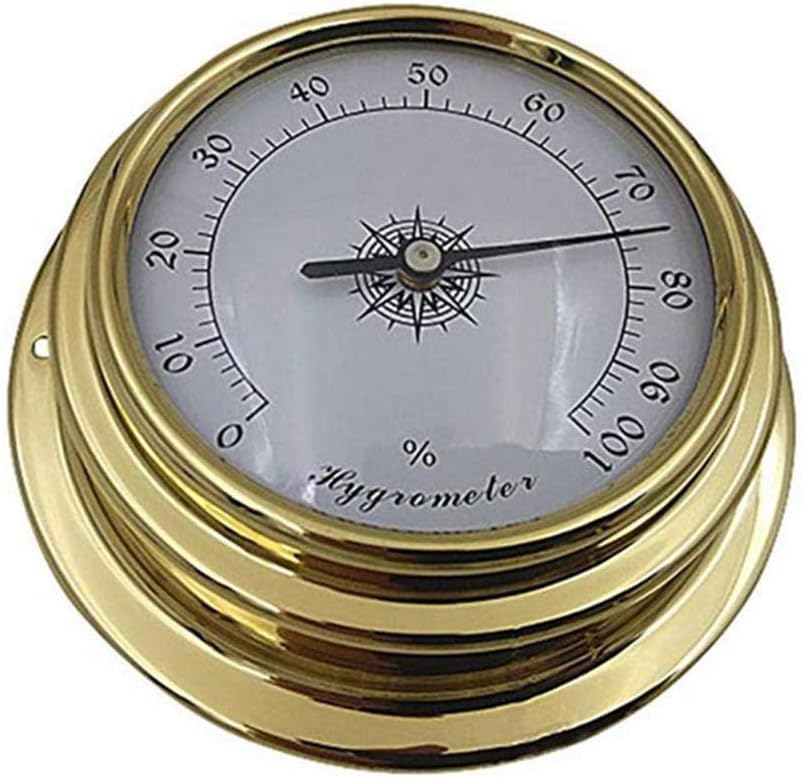 Barometro, Barometro da Parete Color Ottone, 4 Pezzi/Set Termometro Igrometro Barometro Orologi, Brass Color