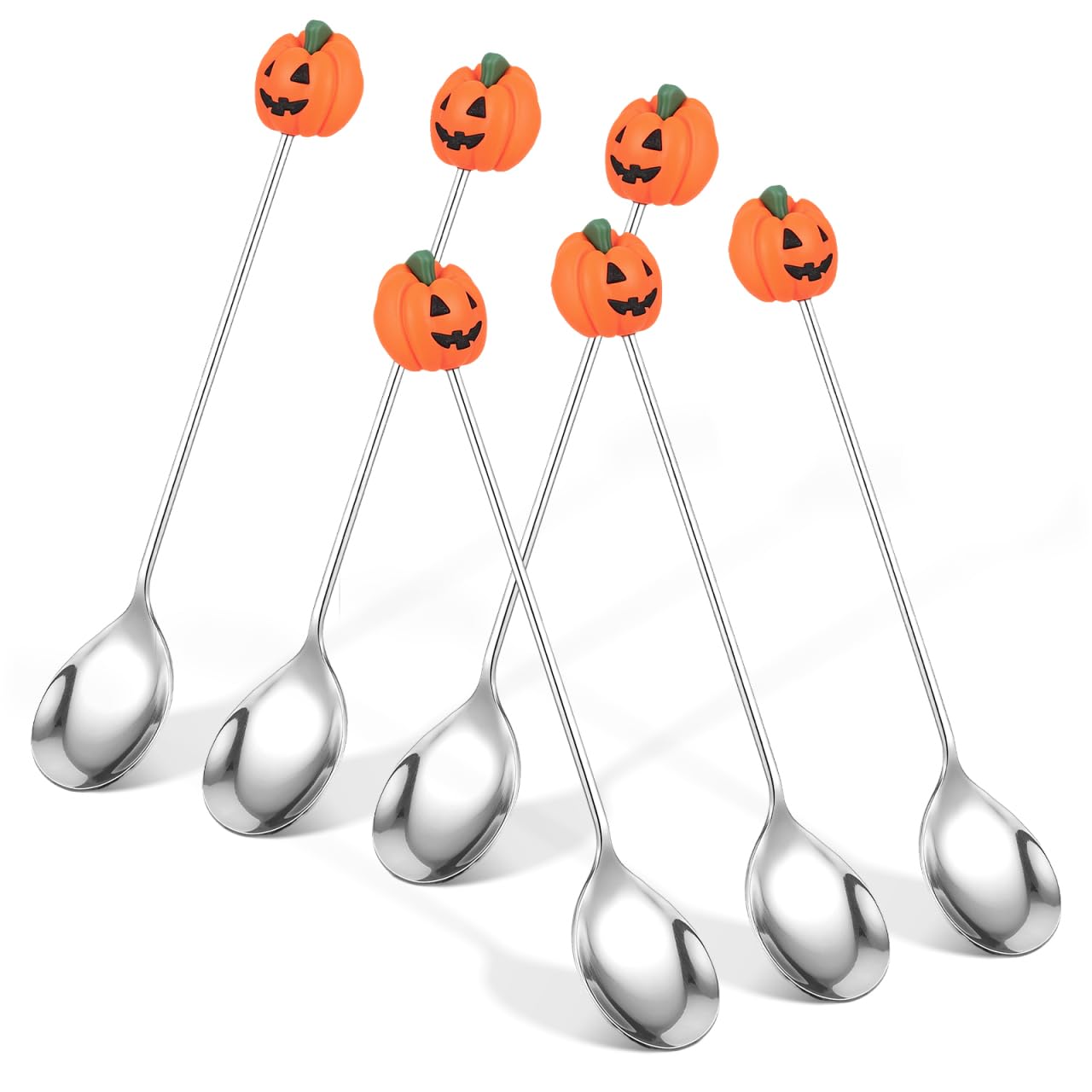 Kichvoe Halloween Forks Set of 6 Stainless Steel Pumpkin Dessert Forks Mini Appetizer Forks for Halloween Party Tableware — Amazon image 10