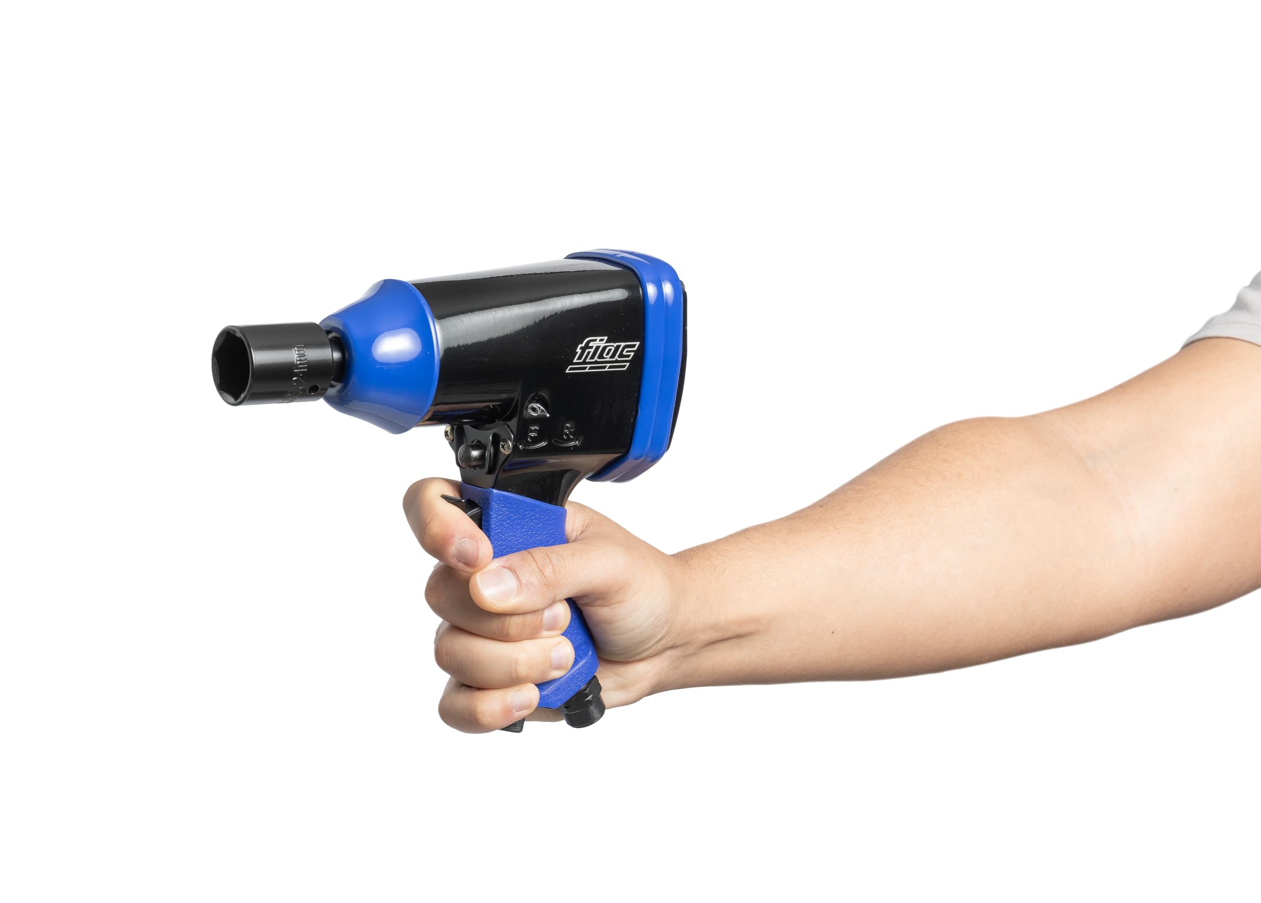 FIAC Avvitatore Pneumatico a Massa Battente 1⁄2" 1086, Pistola Pneumatica 10 Chiavi a Bussola + Prolunga da 100 mm + Mini Lubrificatore + Bottiglia di Plastica, Inclusa Valigetta, Coppia 345 Nm, Nera