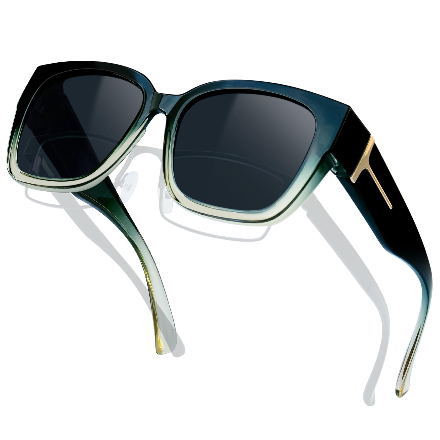 KANASTAL Superpuestas Gafas de Sol Polarizadas Grandes, Protección UV400，Adecuadas para Llevar sobre Gafas de Lectura o tal cual