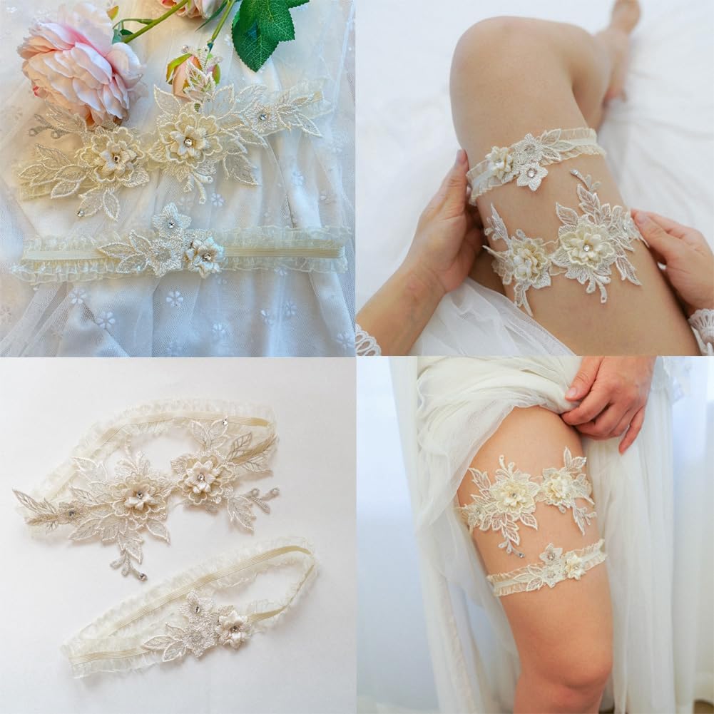 Accessoires Robe De Mariée Jarretière De Mariée Dentelle élastique - 2 Pièces - Taille Unique - Cadeau De Mariage Accessoire Robe Mariée Décoratif Accessoires Robe De Mariée Jarretière De Mariée Dentelle élastique - 2 Pièces - Taille Unique - Cadeau De Mariage Accessoire Robe Mariée Décoratif