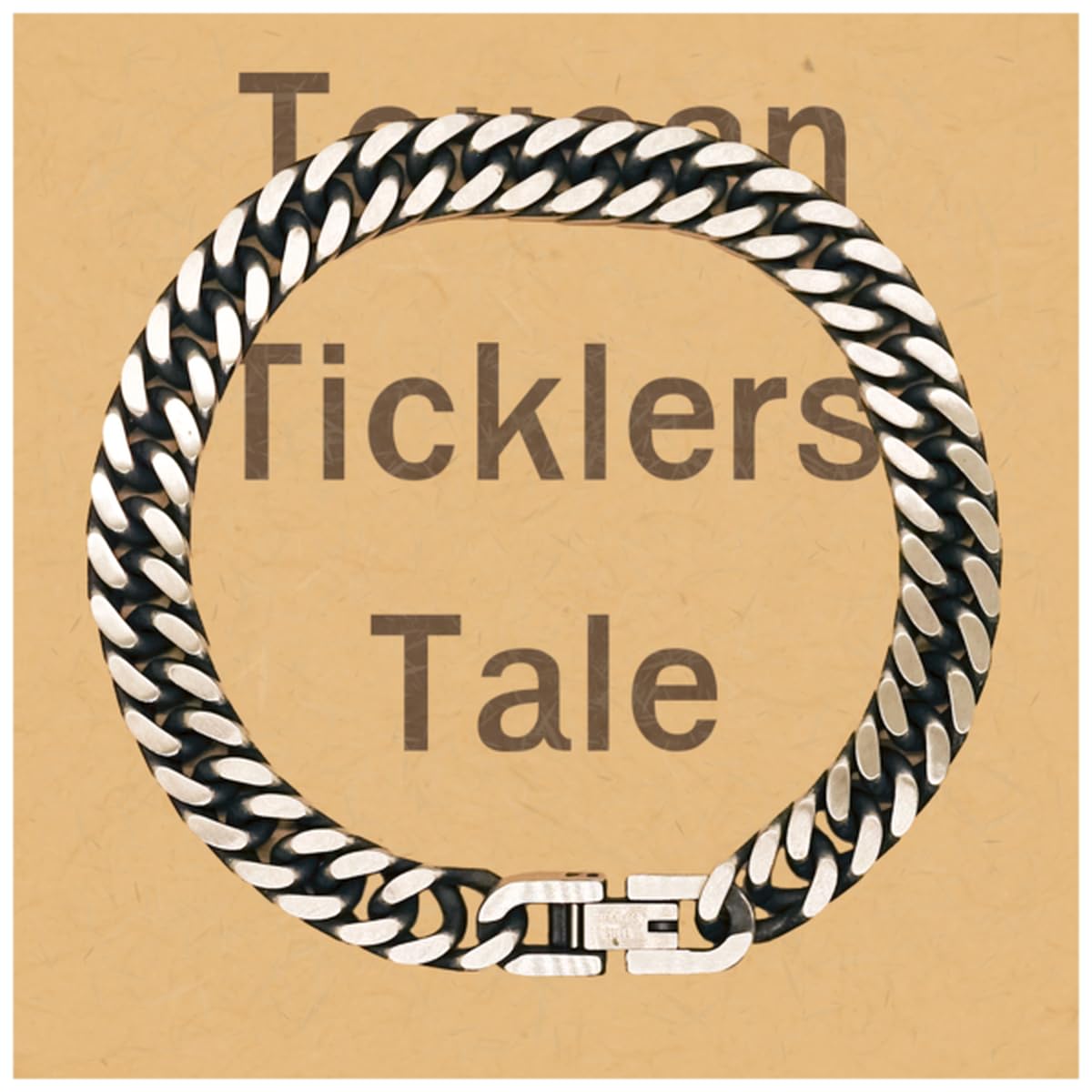 Toucan Ticklers Tale funny birds Cuban Link Chain Bracelet, Small, silver