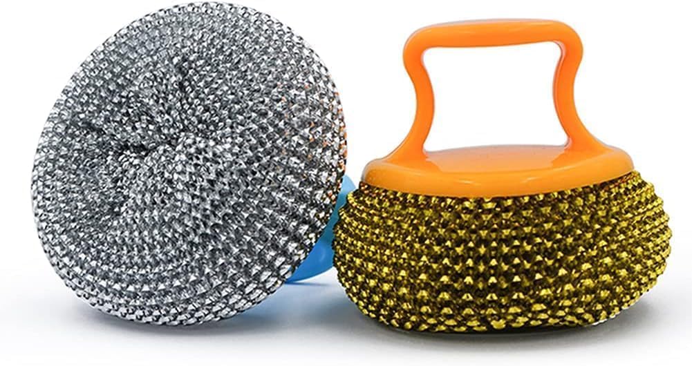 Reusable Wire Cleaning Brush for Kitchen – Round Scrubber for Pots, Pans & Dishes, Heavy Duty Metal Cleaning Brush for Tough Stains, Durable Kitchen Washing Scrubber (1 Pc)-picture-14