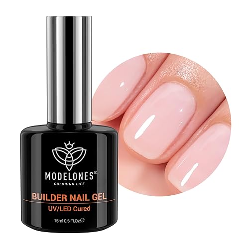 Modelones Builder - Gel de uñas 8 en 1, constructor de gel nude, constructor de gel duro para engrosar uñas, fortalecedor de uñas, gel de extensión