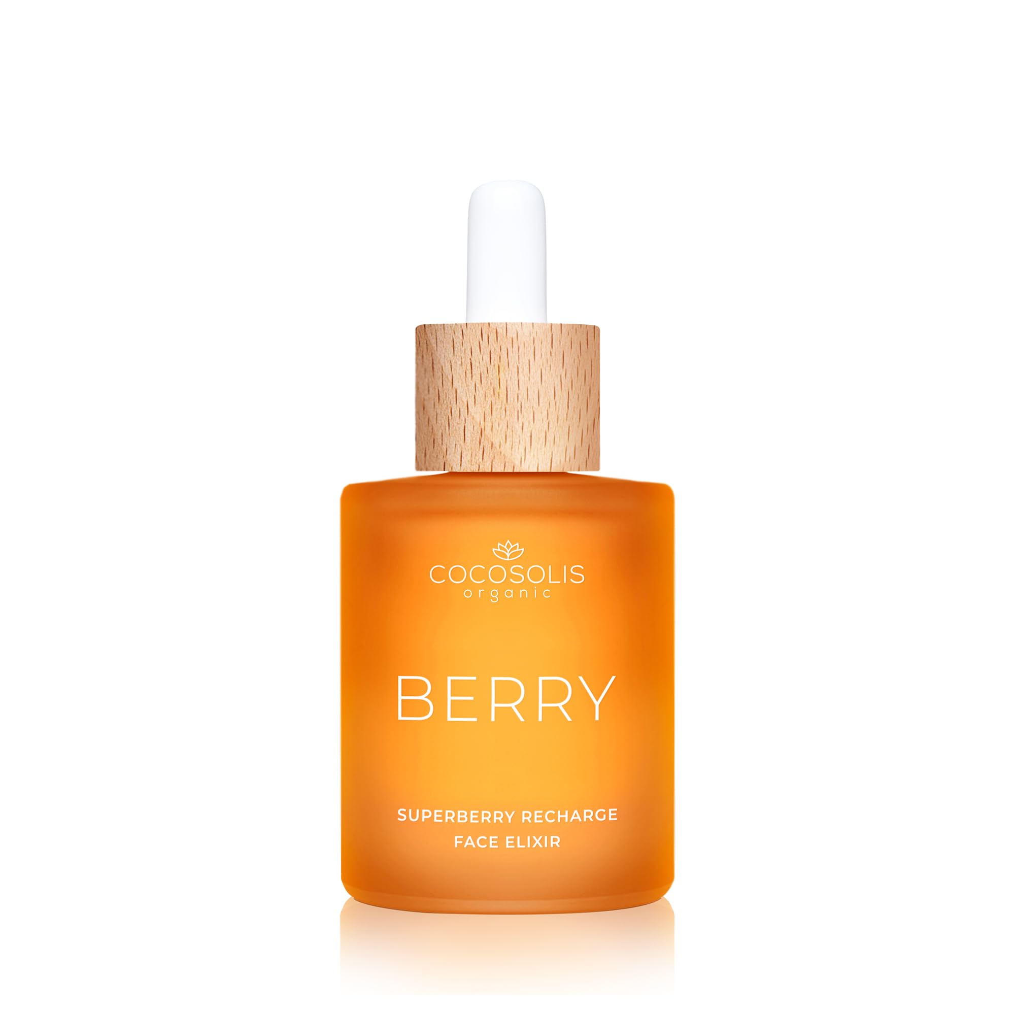 COCOSOLIS BERRY Superberry Recharge Face Elixir, elisir viso con oli biologici, cura quotidiana vegana con vitamina E e oli attivati enzimatici