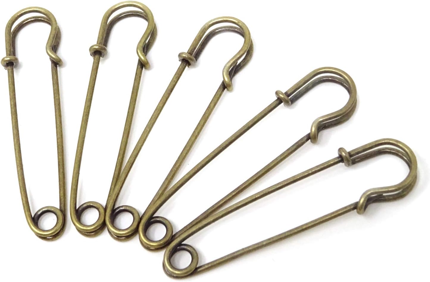 Honbay 30PCS 5cm/2Inch Brooches Heavy Duty Safety Pins for Blankets, Sweaters, Shawls, Kilts, Crafts (Silver)