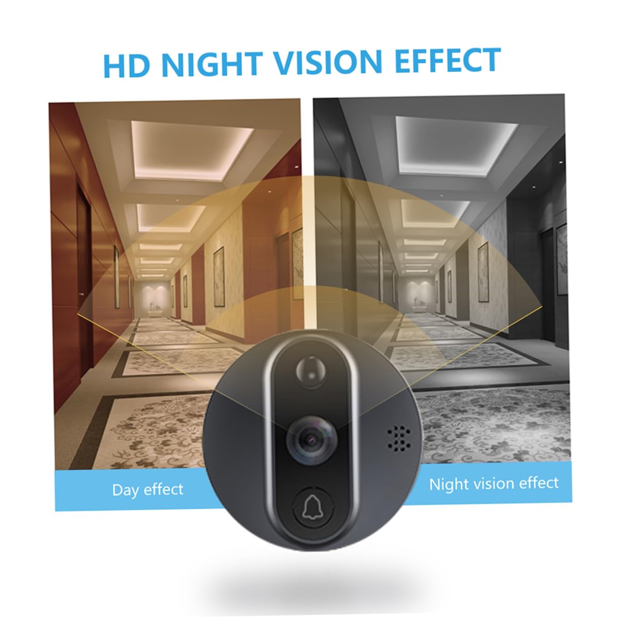 Campanello Smart Wifi con Telecamera, Spioncino Visivo 4.3 Pollici