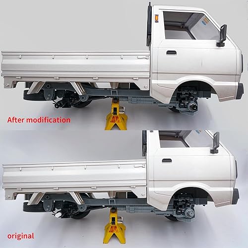 Miniatura 5 de Adaptador de cubos hexagonales de rueda de 0.197 in a 0.276 in (+ 0.394 in) para WPL D12 1/10 RC camiones 1/24 SCX24 RC piezas de actualización