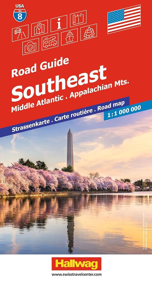 USA Road Guide No. 8 Southeast / 03/26: Mit Middle Atlantic, Appalachian Mountains, Washington, Charleston, Atlanta, Great Smoky Mountains, Nashville, ... Ortsverzeichnis und Reiseinformationen