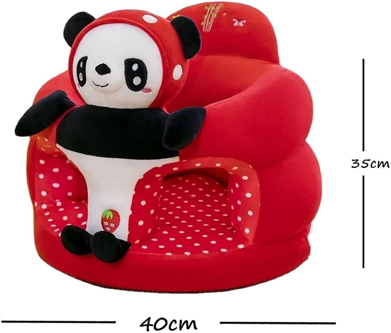 KIDS BUBBLE Baby/Toddlers Plush Cushion 1 Seater Sofa Seat | Baby Sofa Seater for Sitting, Grey (PND_R_Sofa) - Image 3 thumbnail