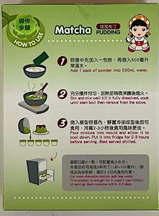 Matcha Pudding Powder, 3.53 Oz, 2 Pack