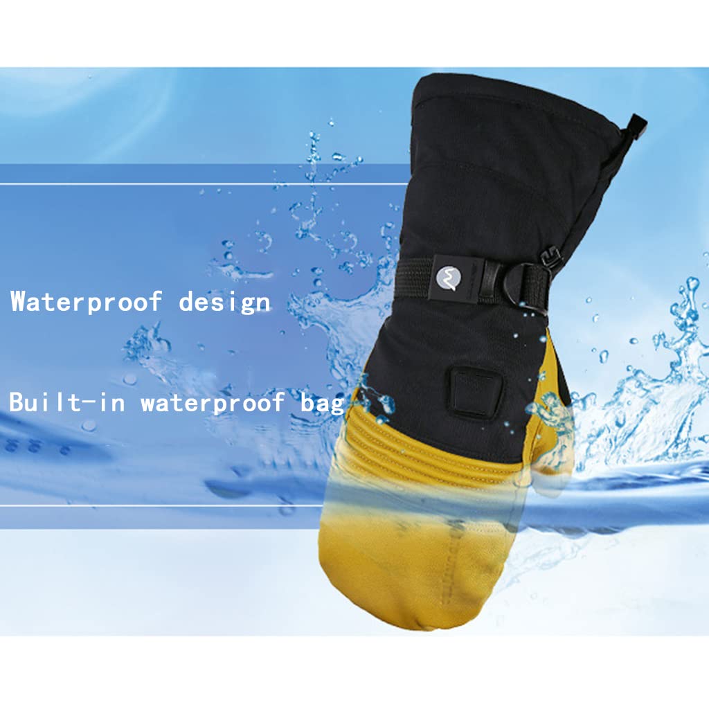 Touch Screen Guanti Caldi per Uomo e Donna Impermeabili,con7.4 V 2200 mAh Batteria Ricaricabile Guanti Invernali Riscaldati