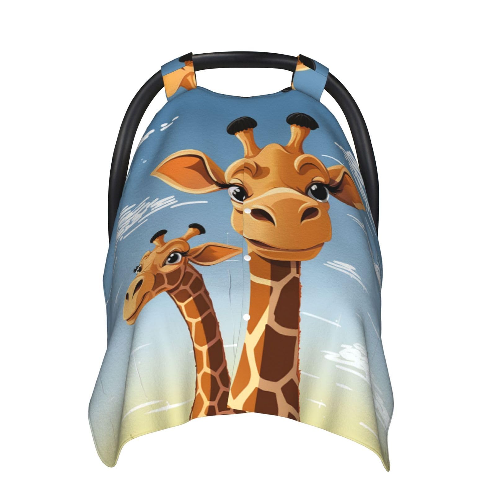 Housse de siège de voiture girafe ajustable pour protéger bébé du soleil - 8