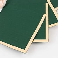Vista 57 de Efavormart 50 Pack Servilletas de papel para fiestas de 2 capas, suaves, blancas con borde dorado de papel de fiesta, servilletas para cenas