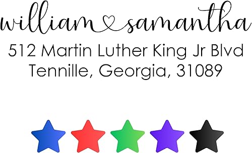 Sello de dirección de devolución personalizado Sello autoentintado personalizado | Sellos de etiquetas de goma