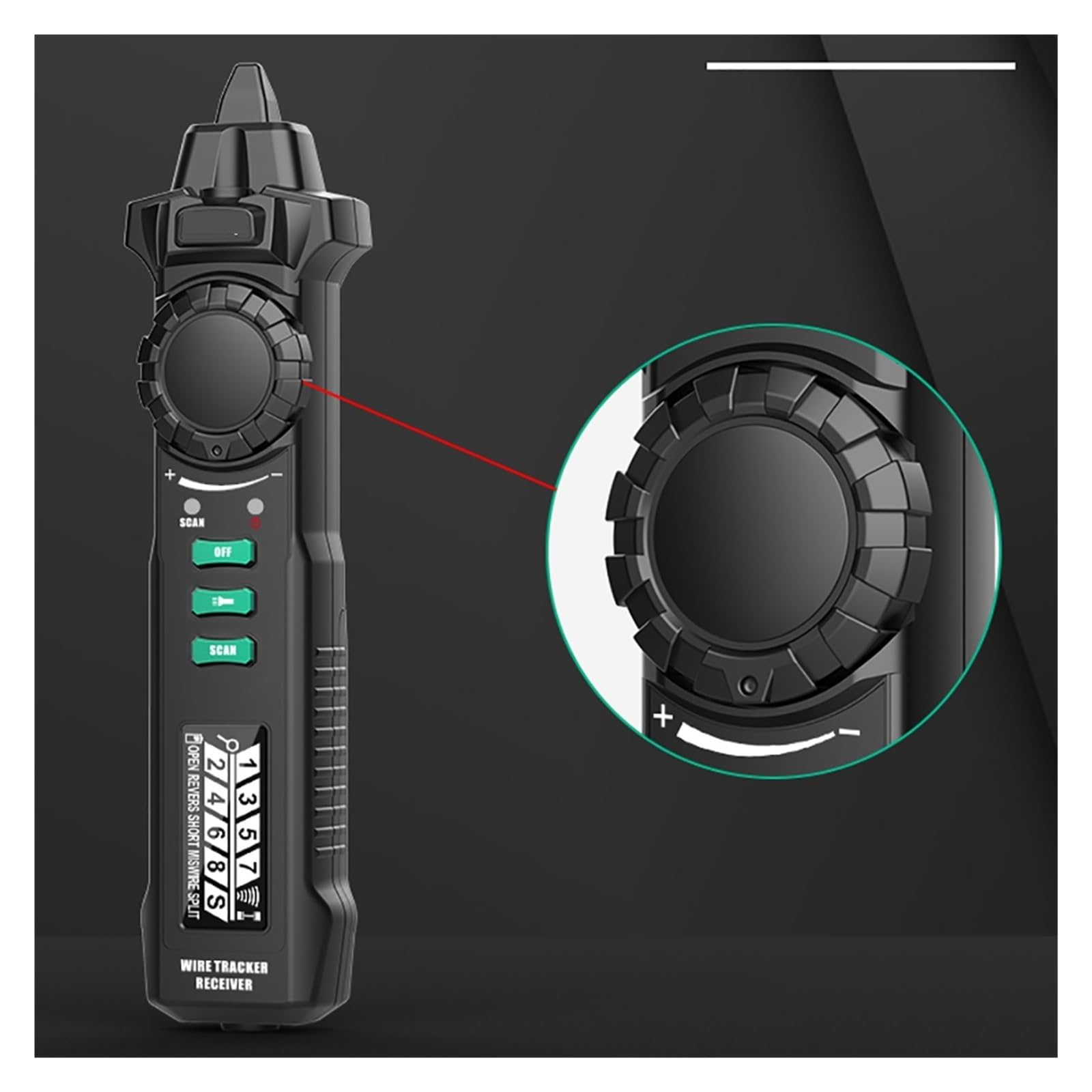 Rilevatore cavi elettrici, Tester for cavi telefonici di rete, localizzatore di cavi multifunzione, rilevatore di linee di rete, tester for cavi con display digitale LCD, localizzatore POE