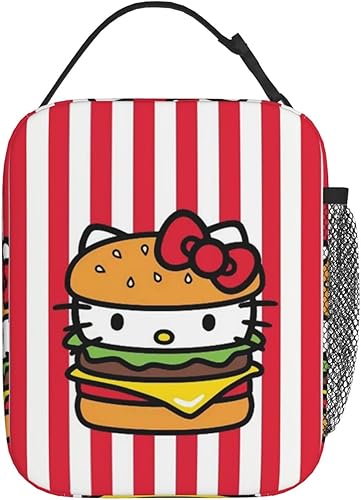 Miniatura 3 de Lonchera Kawaii con aislamiento para gatos, reutilizable, comida al aire libre, portátil, bonita caja de almuerzo de dibujos animados (Bdd3)