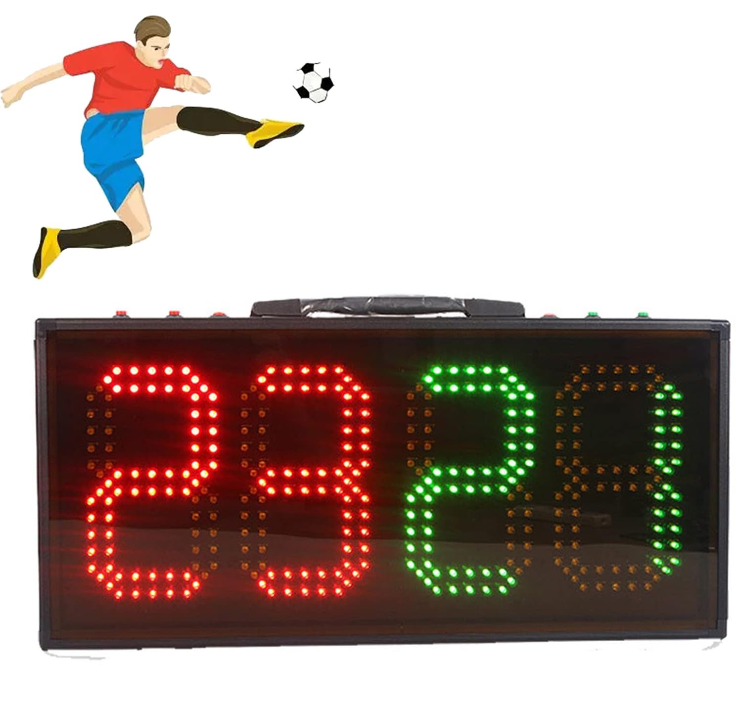 Marcador de sustitución de fútbol, ​​Marcador electrónico LED, Tablero De Intercambio LED para Árbitro De Fútbol, ​​Equipo De Partido De Fútbol, Alto Brillo